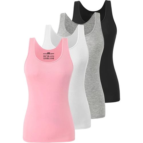 Buy Mesery Bundle Of (4) Cotton Stretch Plain Tank Tops in Egypt