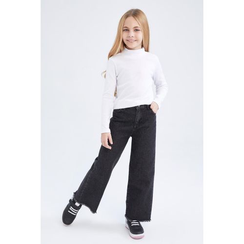 product_image_name-Defacto-Girl Turtle Neck Regular Fit Long Sleeve T-Shirt - White-4