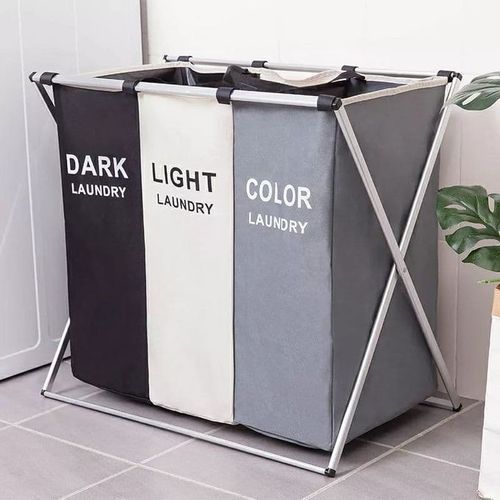 product_image_name-Generic-Laundry Basket With Stand - 3 Slots-1