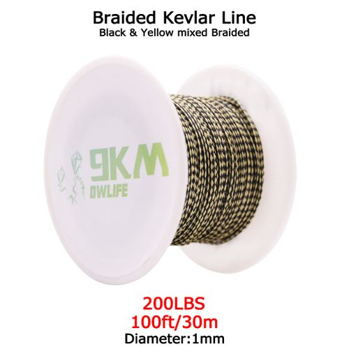 Generic Kevlar Line Braided Fishing Line Kite Flying String Outdoor High  Strength Camping Hiking Backpacking Cord Yellow&black 200Lbs 100ft 1mm @  Best Price Online