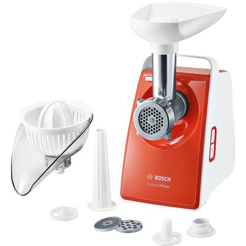 Buy Bosch Meat Grinder With Juicer - 1600 Watt - Red / White MFW3630I in Egypt