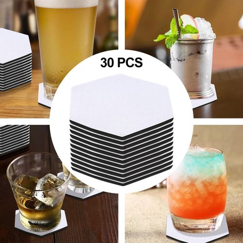 8 pcs Sublimation Blanks Car Coasters,Sublimation Coasters Blanks