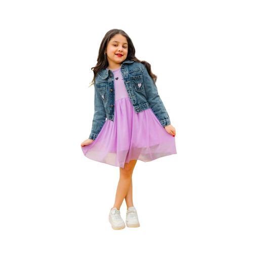 Generic Girls Two piece Dress Jeans Jacket And Mauve Dress Best Price Online Jumia Egypt