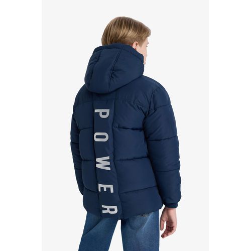 product_image_name-Defacto-Boy Waterproof Hooded Fleece Lined Puffer Jacket-1