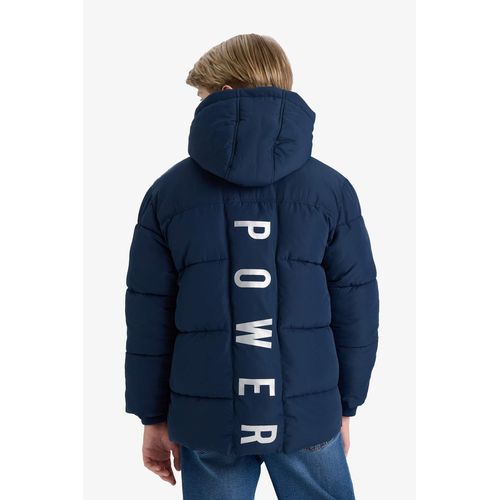 product_image_name-Defacto-Boy Waterproof Hooded Fleece Lined Puffer Jacket-8