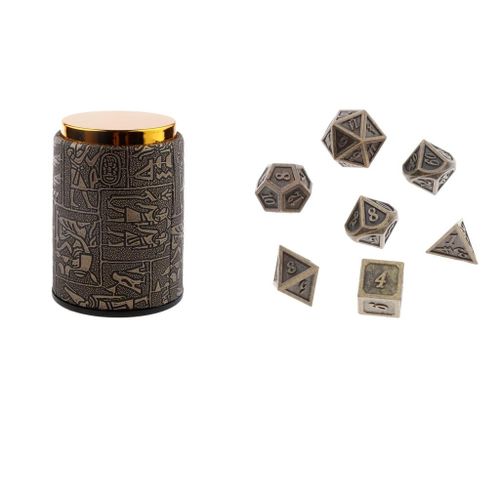 Buy 7pcs Polyhedral Dice Set For Dungeons Dragons Game D20 D12 D4 + Dice in Egypt