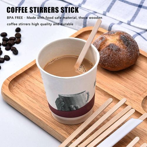 Generic Tea Coffee Wooden Stirrers Disposable Beverage Stir Sticks