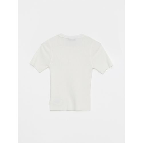 product_image_name-LC Waikiki-Crew Neck Plain Short Sleeve Women's Knitwear Sweater-6