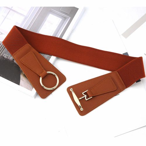 Wide Dress Belt Women Leather  Leather Decorative Accessories