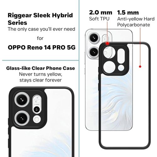 product_image_name-Generic-Cover Oppo Reno 14 5G , With An Ultra-thin Design, Shockproof Polycarbonate And Silicone, With Camera Protection - BLACK-3