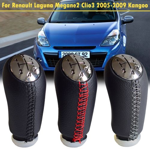 Gear Shift Knob 6 Speed Gear Shift Knob Leather Handleball For Renault For  Megane MK3 For Clio For Laguna Shift Knob : : Automotive