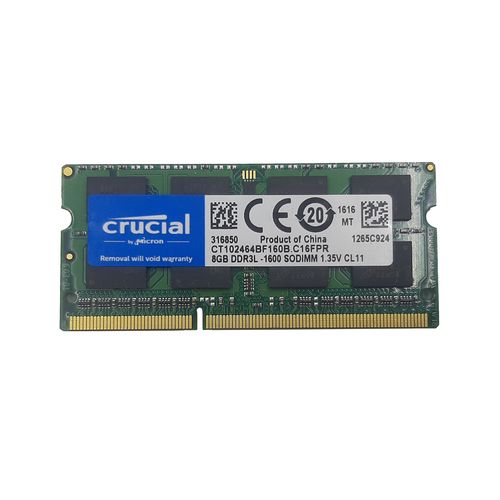 Crucial 4GB PC3L-1600 DDR3L 1600MHz Laptop SODIMM Memory RAM 1.35V