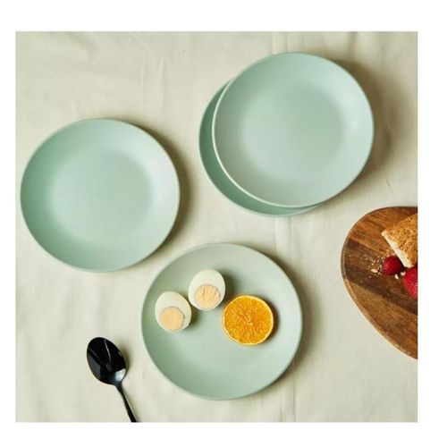 product_image_name-Generic-طقم اطباق فلو 26 قطعة + طقم 6 معالق ريشة مجانا-طقم عشاء اخضر مينت -ادوات مائدة غير قابلة للكسر-3