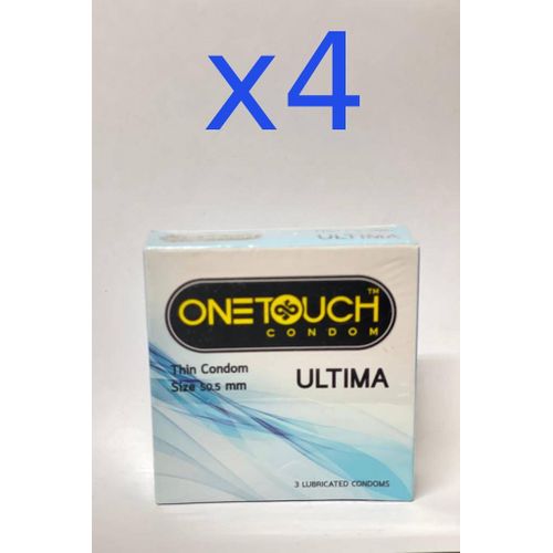 product_image_name-One Touch-واحد تاتش كوندم رفيع الحجم 50.5 مم (أولتيما) - 3 واقيات ذكورية × 4 عبوات-1
