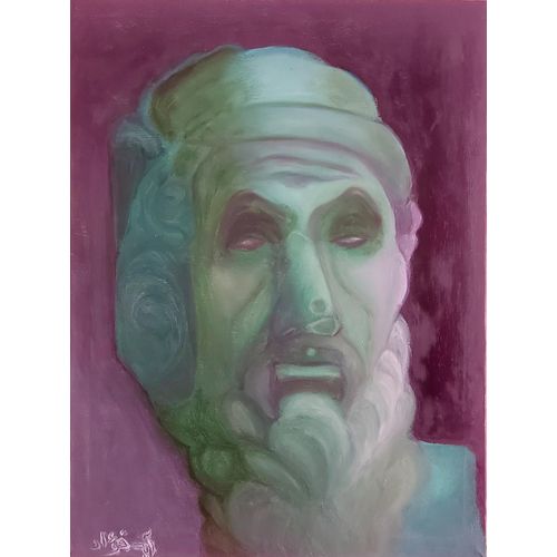 product_image_name-Generic-An oil painting of a statue of Homer-1