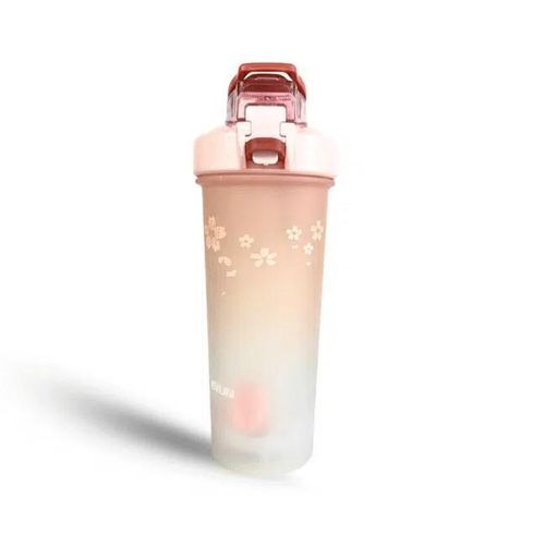product_image_name-Generic-زجاجة ماء رياضية تحفيزية 800 مل مع ماصة وخلاط مسحوق البروتين - وردي-1