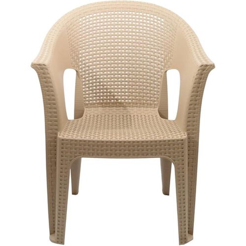 product_image_name-Generic-طقم كراسي فيرو من البلاستيك عالي الجودة 4 قطع مع ترابيزة حديقة وشرفة، اسود، البولي بروبلين-3