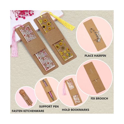  200 Pcs Bookmark Sleeves Resin Bookmark Holder