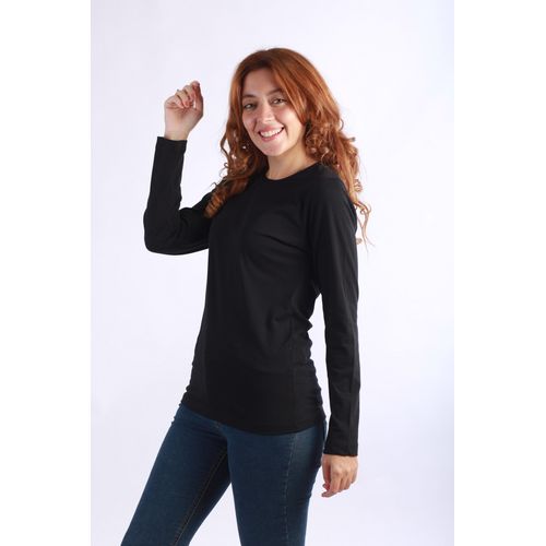 Jet Women Under Shirt Round Neck And Long Sleeves - Black @ Best