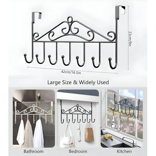 product_image_name-Generic-رف موفر للمساحة - مصمم ليتناسب مع الأبواب، يتضمن هذا الرف متعدد الأغراض 6 خطافات لتعليق المعاطف والمناشف والحقائب، مثالي للمساحات الصغيرة. (4 قطع)-8