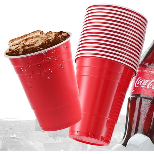 Beer Pong Red Plastic Cups - 20PC