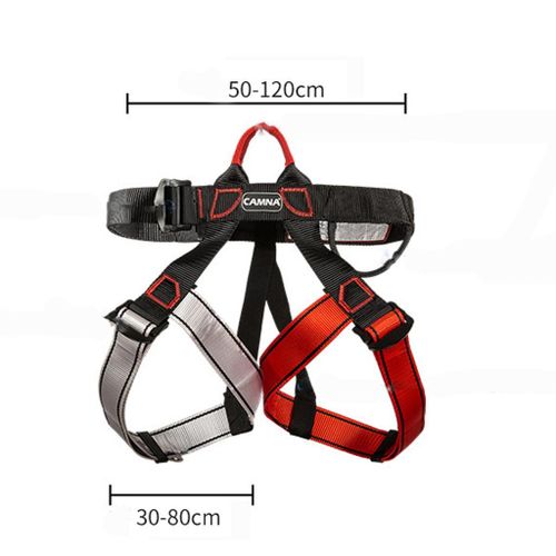 Generic Half Body Harness Safety Rock Climbing Outdoor Fall Protection  Black