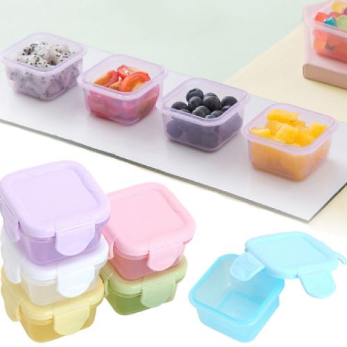 Silicone Lunch Box Sauce Container With Lid Condiment Storage Box