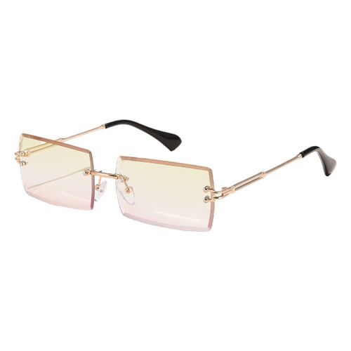 Rimless Oversized One-Piece Sunglasses Square Women Designer Shades –  Jollynova