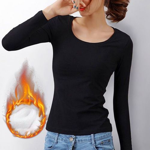 Black Long Sleeved Undershirt Women Womens Fashion Top Casual