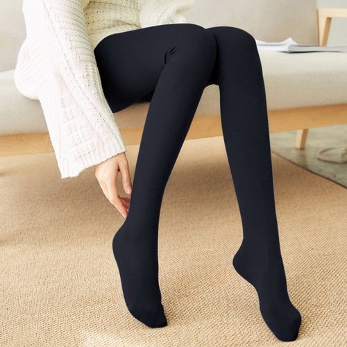 Fashion (Black-full Feet)100g Women Thermal Pants Winter Warm Leggings  Polar Sock Lined Pants Velvet Tights Skin Effect High Waist Wool Legging  SMA @ Best Price Online