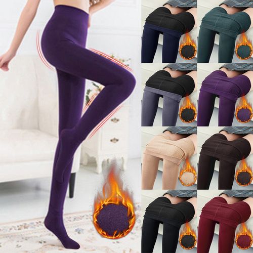 Warm Plus Velvet Leggings High Waist Skinny Sports Pants - Temu