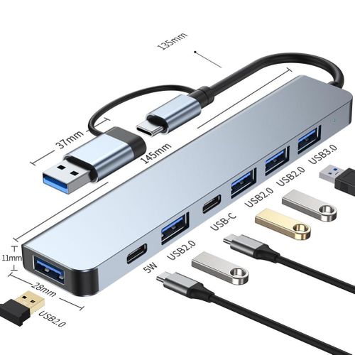 Buy Multiport USB Hub 3.0 Multi USB Splitter 4 USB C Port 3.0  in Egypt