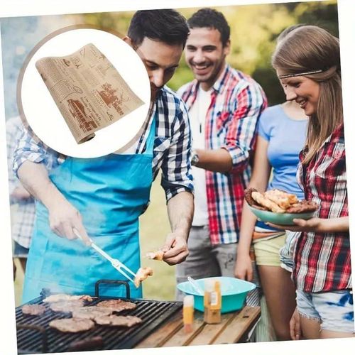 product_image_name-Generic-ورق البرشمان غير اللاصق الممتاز - مقاوم للحرارة والماء والشحوم لمطبخك - عرض 30 سم * طول 10 م مع قاطع حديدي لتسهيل القطع - بيج-4