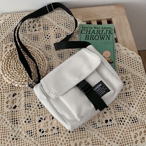 Buy Fashion Women Canvas Bag White Shoulder Bags Men Sports Cross Body Handbag in Egypt