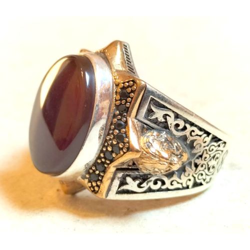 product_image_name-Sherif Gemstones-خاتم فضة أنيق مع عقيق يمني فاخر من شريف جيمستونز-4