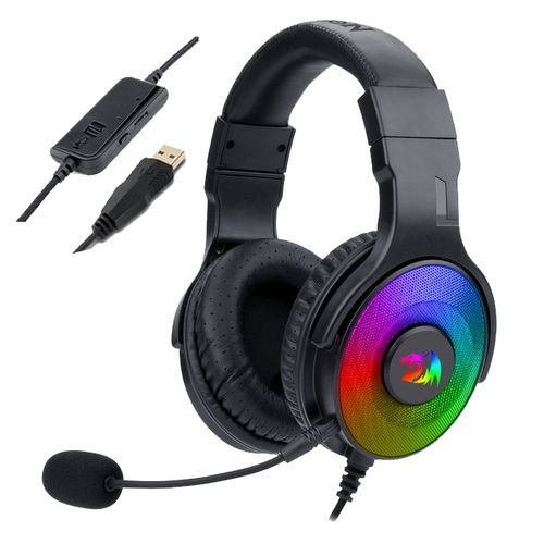 اشتري Redragon H350 PANDORA RGB USB Gaming Headset - 7.1 Surround Sound - 50mm Drivers - Detachable Mic في مصر