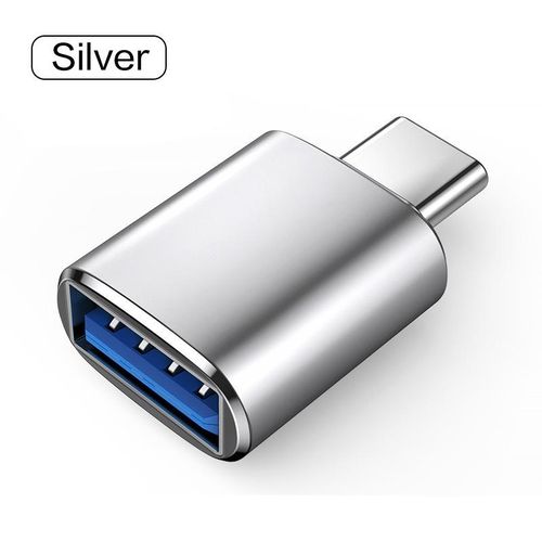 اشتري 1PC USB To Type C Adapter OTG Converter Silver في مصر