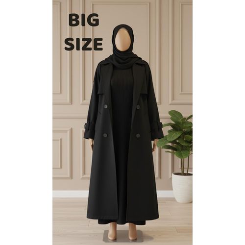 product_image_name-Generic-معطف صوف شتوي نسائي + فستان مضلع - أسود-1