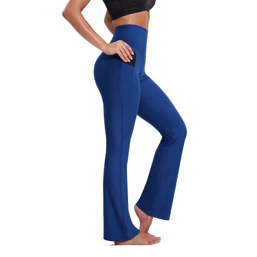 Women's Flare Leggings V Crossover High Waist Casual Workout Bootcut Yoga  Pants with Pockets 