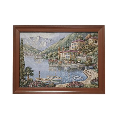 product_image_name-Generic-تابلوه منظر طبيعى الخليج الهادئ جوبلان خامات عالية الجودة فريم خشب طبيعى بني مقاس 57 في 77 سم-1