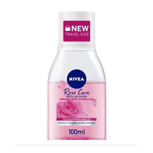 Buy NIVEA Rose Care Face Bi-phase Micellar Water Make-up Remover - 100ml in Egypt
