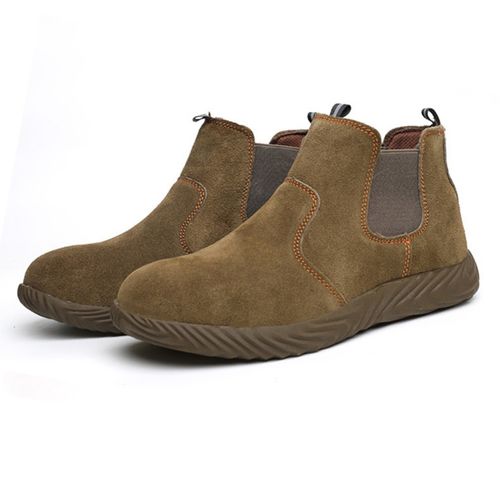 اشتري Fashion Safety Boots Steel Toe Work Shoes Durable Suede Leather UpperSafety Shoes Steel Toe Work Boots For MenAnti-Smashing Anti-Puncture Anti-SlipDurable Lightweight في مصر