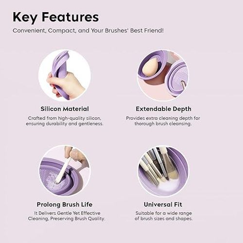 product_image_name-Generic-بساط تنظيف فرش المكياج من السيليكون منظف مستحضرات التجميل  قابلة للطي مناسبة لجميع الفرش واسفنجة البودرة قطعه واحده-5