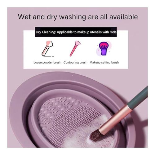 product_image_name-Generic-بساط تنظيف فرش المكياج من السيليكون منظف مستحضرات التجميل  قابلة للطي مناسبة لجميع الفرش واسفنجة البودرة قطعه واحده-7