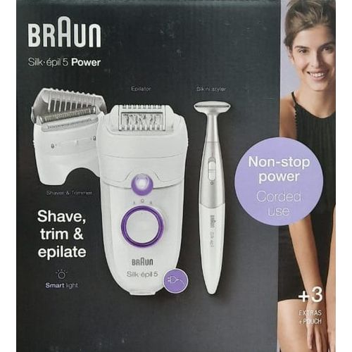 Egypt Egypt kanbkam Epilator Extras, in | SE 3 P Braun Power Bikini With Including Silk-épil 5-825 Styler White/purple 5 | price Jumia