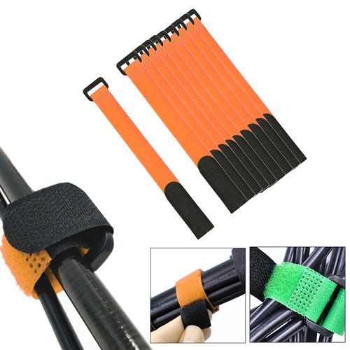 Generic 10Pcs Fishing Rod Ties Strap Stretchy Cable Belt Orange 20x2cm @  Best Price Online