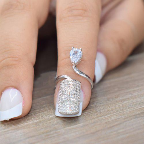 Buy Dar Nail Ring 18K White Gold Plated in Egypt