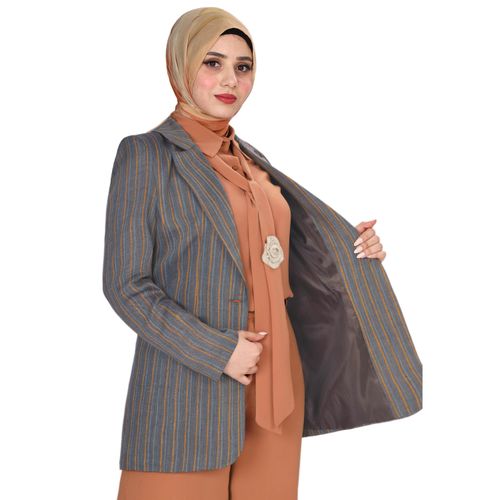 product_image_name-Smoky Egypt-سترة بليزر من الكتان النقي المخطط-4