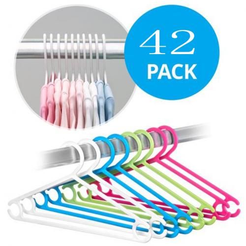 Buy Plastic Clothes Hanger Set Of 42 Pcs in Egypt