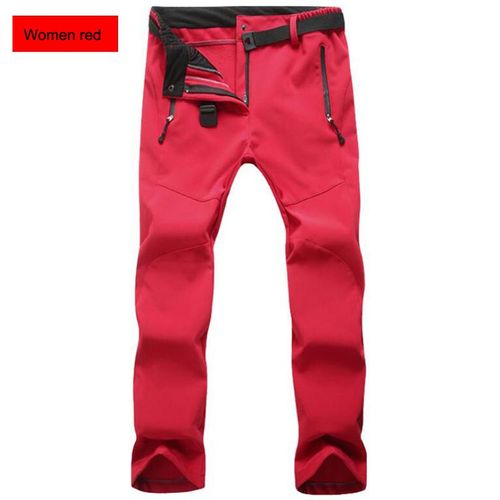 Hiking Pants Men Softshell Waterproof Windbreaker Fleece Warm Long